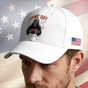 Funny Grim Reaper Dark Football Baseball Cap Game Day Fan Lifestyle TS12 Print Your Wear