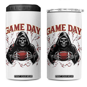 Funny Grim Reaper Dark Football 4 in 1 Can Cooler Tumbler Game Day Fan Lifestyle TS12 One Size: 16 oz White Print Your Wear