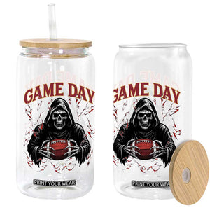 Funny Grim Reaper Dark Football Glass Can Game Day Fan Lifestyle TS12 Print Your Wear