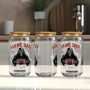 Funny Grim Reaper Dark Football Glass Can Game Day Fan Lifestyle TS12 Print Your Wear
