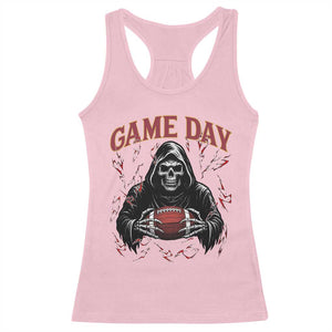 Funny Grim Reaper Dark Football Racerback Tank Top Game Day Fan Lifestyle TS12 Light Pink Print Your Wear