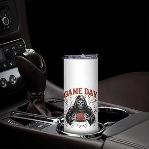 Funny Grim Reaper Dark Football Skinny Tumbler Game Day Fan Lifestyle TS12 Print Your Wear