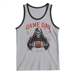 Funny Grim Reaper Dark Football Tank Top Game Day Fan Lifestyle TS12 Athletic Heather Black Print Your Wear