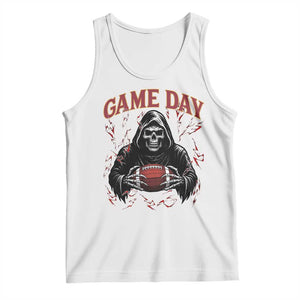 Funny Grim Reaper Dark Football Tank Top Game Day Fan Lifestyle TS12 White Print Your Wear