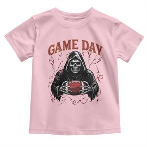 Funny Grim Reaper Dark Football Toddler T Shirt Game Day Fan Lifestyle TS12 Light Pink Print Your Wear