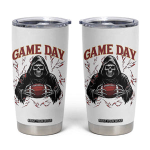 Funny Grim Reaper Dark Football Tumbler Cup Game Day Fan Lifestyle TS12 White Print Your Wear