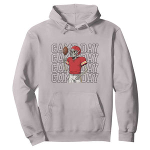 Funny Skeleton Dark Football Hoodie Sport Humor Gift TS12 Ice Gray Print Your Wear