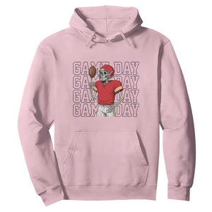 Funny Skeleton Dark Football Hoodie Sport Humor Gift TS12 Light Pink Print Your Wear