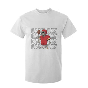 Funny Skeleton Dark Football T Shirt For Kid Sport Humor Gift TS12 White Print Your Wear