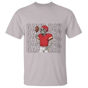 Funny Skeleton Dark Football T Shirt Sport Humor Gift TS12 Ice Gray Print Your Wear