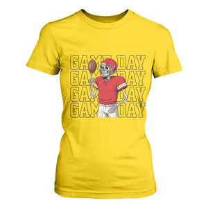 Funny Skeleton Dark Football T Shirt For Women Sport Humor Gift TS12 Daisy Print Your Wear