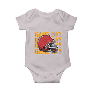 Funny Football Helmet Baby Onesie Game Day Sport Lover Gift TS12 Ice Gray Print Your Wear