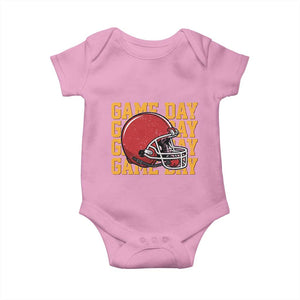 Funny Football Helmet Baby Onesie Game Day Sport Lover Gift TS12 Light Pink Print Your Wear