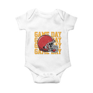 Funny Football Helmet Baby Onesie Game Day Sport Lover Gift TS12 White Print Your Wear