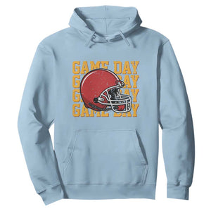 Funny Football Helmet Hoodie Game Day Sport Lover Gift TS12 Light Blue Print Your Wear