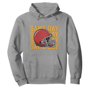 Funny Football Helmet Hoodie Game Day Sport Lover Gift TS12 Sport Gray Print Your Wear