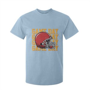 Funny Football Helmet T Shirt For Kid Game Day Sport Lover Gift TS12 Light Blue Print Your Wear