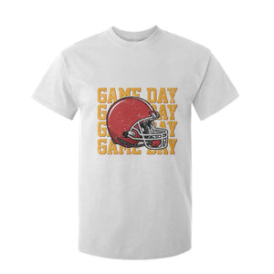 Funny Football Helmet T Shirt For Kid Game Day Sport Lover Gift TS12 White Print Your Wear