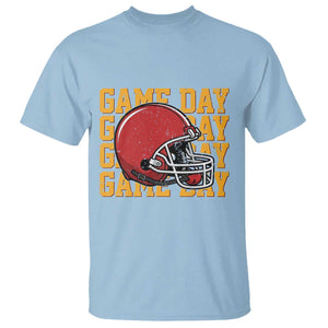 Funny Football Helmet T Shirt Game Day Sport Lover Gift TS12 Light Blue Print Your Wear