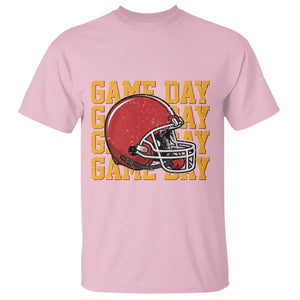 Funny Football Helmet T Shirt Game Day Sport Lover Gift TS12 Light Pink Print Your Wear