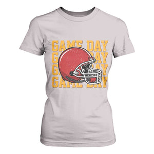 Funny Football Helmet T Shirt For Women Game Day Sport Lover Gift TS12 Ice Gray Print Your Wear
