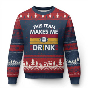 This Team Makes Me Drink Ugly Christmas Sweater KC Pride Gift TS12 Navy Red Print Your Wear