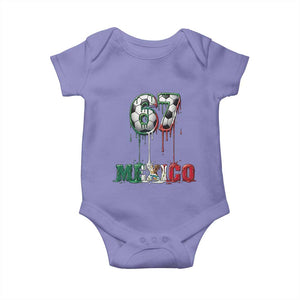 Funny Mexico Soccer 67 Meme Baby Onesie Chicano Soccer Lovers TS12 Violet Print Your Wear
