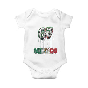 Funny Mexico Soccer 67 Meme Baby Onesie Chicano Soccer Lovers TS12 White Print Your Wear