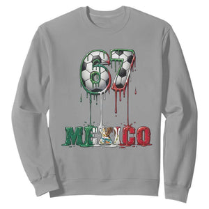 Funny Mexico Soccer 67 Meme Sweatshirt Chicano Soccer Lovers TS12 Sport Gray Print Your Wear