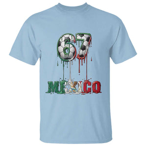 Funny Mexico Soccer 67 Meme T Shirt Chicano Soccer Lovers TS12 Light Blue Print Your Wear