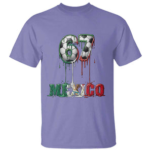 Funny Mexico Soccer 67 Meme T Shirt Chicano Soccer Lovers TS12 Violet Print Your Wear