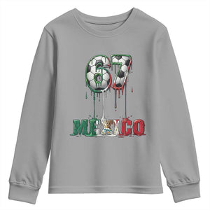 Funny Mexico Soccer 67 Meme Youth Sweatshirt Chicano Soccer Lovers TS12 Sport Gray Print Your Wear