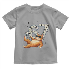 Funny Cat Playing Soccer Toddler T Shirt Six Seven Meme TS12 Sport Gray Print Your Wear