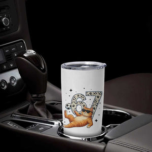 Funny Cat Playing Soccer Tumbler Cup Six Seven Meme TS12 Print Your Wear