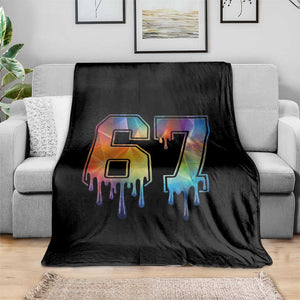 Funny Six Seven Prism Effect Printed Meme Throw Blanket TS12 Print Your Wear