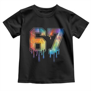 Funny Six Seven Prism Effect Printed Meme Toddler T Shirt TS12 Black Print Your Wear