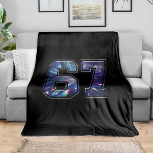 Prism Rainbow Effect Printed Throw Blanket Six Seven 67 Meme TS12 Print Your Wear