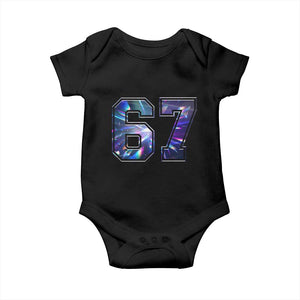 Prism Rainbow Effect Printed Baby Onesie Six Seven 67 Meme TS12 Black Print Your Wear