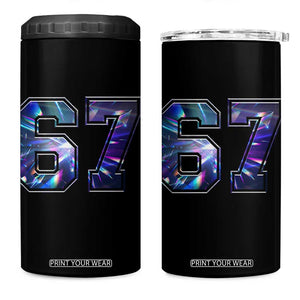 Prism Rainbow Effect Printed 4 in 1 Can Cooler Tumbler Six Seven 67 Meme TS12 One Size: 16 oz Black Print Your Wear