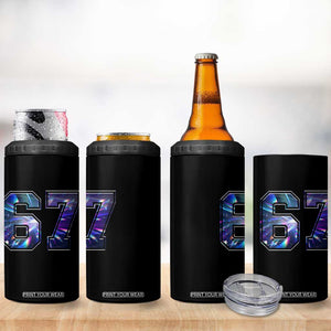 Prism Rainbow Effect Printed 4 in 1 Can Cooler Tumbler Six Seven 67 Meme TS12 Print Your Wear