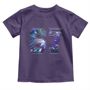 Prism Rainbow Effect Printed Toddler T Shirt Six Seven 67 Meme TS12 Purple Print Your Wear