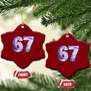 Swirl Effect Printed Six Seven Meme Ceramic Ornament Gen Z Alpha Gift TS12 Print Your Wear