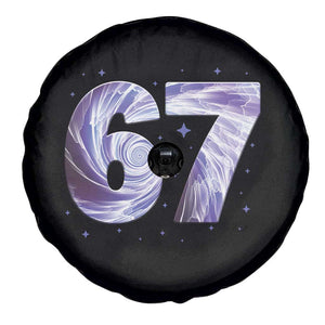 Swirl Effect Printed Six Seven Meme Spare Tire Cover Gen Z Alpha Gift TS12 Print Your Wear