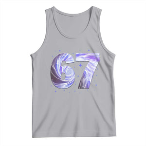 Swirl Effect Printed Six Seven Meme Tank Top Gen Z Alpha Gift TS12 Athletic Heather Print Your Wear