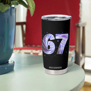 Swirl Effect Printed Six Seven Meme Tumbler Cup Gen Z Alpha Gift TS12 Print Your Wear