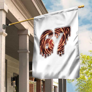 Fire Swirl Effect Printed Garden Flag Six Seven Meme TS12 Print Your Wear