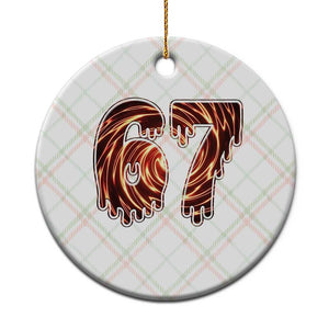 Fire Swirl Effect Printed Ceramic Ornament Six Seven Meme TS12 1pc Christmas Plaid Print Your Wear