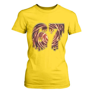 Fire Swirl Effect Printed T Shirt For Women Six Seven Meme TS12 Daisy Print Your Wear