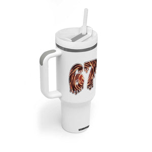 Fire Swirl Effect Printed Tumbler With Handle Six Seven Meme TS12 Print Your Wear