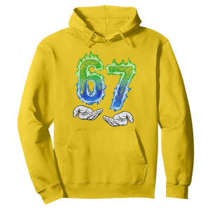 Green Fire Flame Six Seven Hoodie Trendy Meme Gift TS12 Daisy Print Your Wear